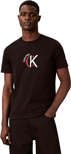 Calvin Klein Herren Ss 30s Whsl Ckj 2tone Ck Graphic Lv14re829g Graphic Tees (1er Pack)