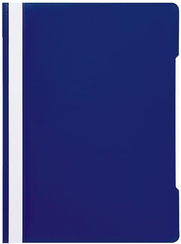 Conipa® 25 x Schnellhefter Blau DIN A4 (Set) mit Beschriftungsfeld PP-Kunststoff (Plastik) - Hefter & Mappe für Schule & Büro (stabil) - Heft-Mappen Organisation (PVC-frei) transparentes Deckblatt