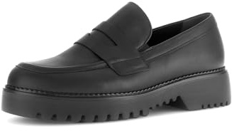 Gabor Damen Slipper, Frauen Slip On,College Schuhe,Businessschuhe,elegant,Office,büro,Freizeit,Mokassins,Halbschuhe,schwarz,39 EU / 6 UK