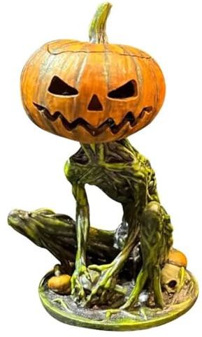Osmond Horror Pumpkin Statue Resin Pumpkin Human Decor Sculpture Pumpkin Decorations Artisan Pumpkin Resin Crafts