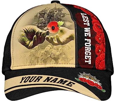 Individuelle Name Anzac Day Erinnerung Soldat Unisex Sonnenmütze Mit Schweißband Sonnenhut Leicht Baseballkappe Für Tennis Running Laufen
