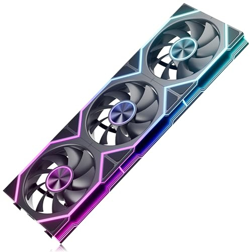 upHere Ventilador UA02 de 120 mm con espejo infinito, ventiladores de PC ARGB con cadena de margaritas y almohadillas de pie de cubierta sigilosa, ventilador silencioso de computadora para carcasa de