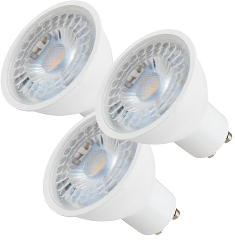 Lampen-Platz 3 Stück GU10 LED Lampe 7W 230V Warmweiß 3000K | 550 Lumen | Leuchtmittel für Spots, Deckenleuchten & Einbaustrahler | Kompakte Bauform, flackerfreies Licht & sofort volle Helligkeit