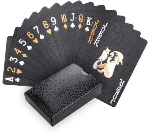 OIUAVYR 1 Deck Wasserdichte Spielkarten, Kartenspiel,Plastik Spielkarten, Pokerkarten, Rommé Spielkarten, Jumbo Index