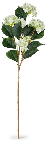 Abbott Collection Hortensien-Zweig mit 6 Blüten, fühlt Sich echt an, Grün