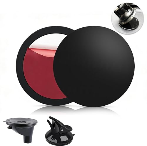 Discos Adhesivos de Salpicadero 80mm Disco de Montaje de Almohadilla de Tablero para Soporte con Ventosa,Placas de Fijación Adhesivas Accesorios de Montaje para Soporte de GPS/Teléfono de Coche,2 Uds