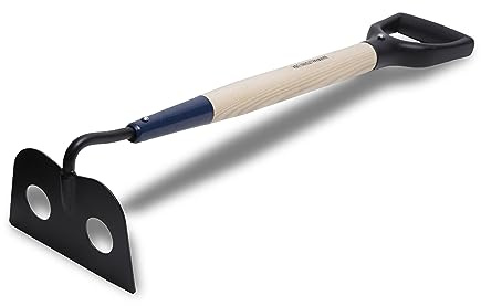 Marshalltown Mortar Hoes, Forged Carbon Steel Construction, 121mm Length, 178mm Width, 18 Inch D-Grip Handle, Made in The USA - 14281