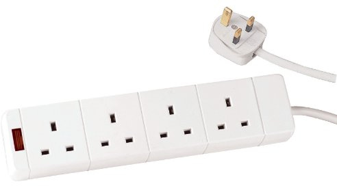 4-GANG Extension with Neon and Lead, White