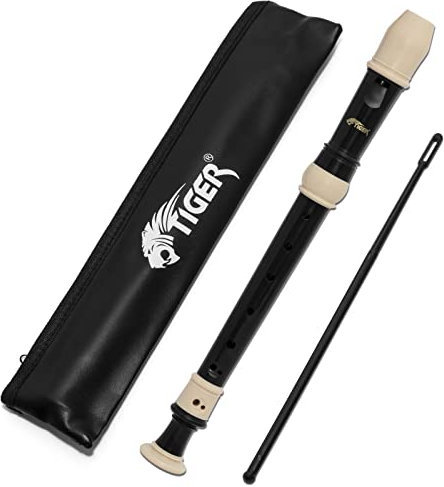 Tiger REC4-BK Flûte à bec - 3 pièces - Noir