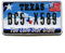 Texas Autokennzeichen USA US TX Bundesstaaten Patch Aufnäher Aufbügler K-43