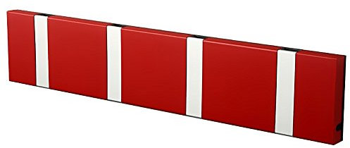 LoCa Garderobe Knax 4 imperial rot (Haken klappbar Alu) Garderoben-Leiste Kleiderhaken Flur modern Garderobenpaneel
