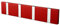 LoCa Garderobe Knax 4 imperial rot (Haken klappbar Alu) Garderoben-Leiste Kleiderhaken Flur modern Garderobenpaneel