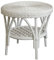 Korb-Outlet Rattan-Tisch/Beistelltisch Rund/Couchtisch Rattantisch Ablage (Weiss)
