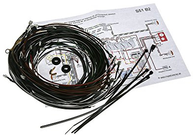 Kabelbaumset S51 B2 6V Elektronikzündung, inkl. Schaltplan