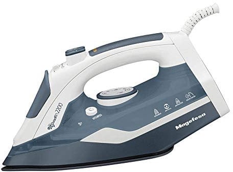 Magefesa Quadfin - Plancha de Vapor Cerámica, 2200W, Deposito de 280ml, Sistema de Autolimpieza, Antigoteo y Antical, Planchado en Seco y en Vapor