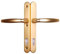 Upvc Door Handle 200mm Screw Fixings 3 Hole Fix - Gold