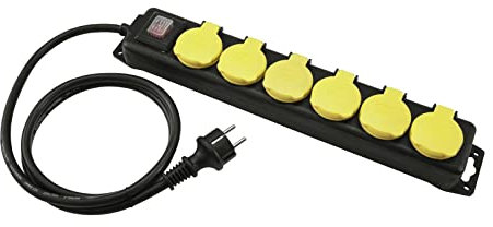 EUROLITE Steckdosenleiste 6-fach IP44 sw 5m