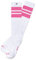 Spirit of 76 Herren & Damen Sport Retro Skater Socken Hoch Baumwolle Tubesocks 35 36 37 38 Weiß - Pink Hi (S)