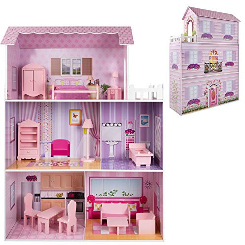 WOOMAX - Casa de muñecas de Madera (ColorBaby 85293)