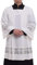 BLESSUME Katholisch Plissee Spitze Cotta Vestment Kirche Gewand (Weiß, XL)