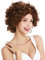 WIG ME UP - DH1101-ZA6A Perücke Damen Karneval Fasching Funky 60er 70er Funk Afro Locken Mittelscheitel Braun