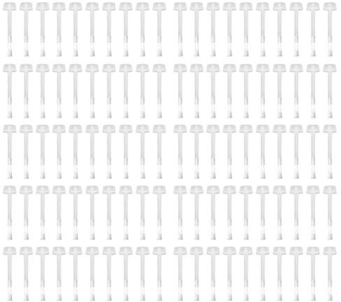 SOLUSTRE 100pcs Nail Polish Brush Lip Gloss Wands Nail Polish Replacement Brush Gel Liquid for DIY Nail Art Home Salon