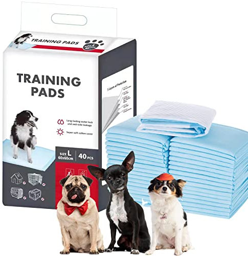 Rivestimenti per lettiere per cani, Tappetino per l'urina del gatto/cane, Tappetino per l'urina dell'animale domestico, Tappetino ad alta aspirazione e tenuta stagna (40 pezzi/60X60cm)
