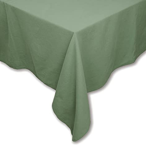 Tischdecke Tischwäsche Leinen-Optik Lissabon Uni einfarbig Tischtuch Verschiedene Größen/Farben (Salbeigrün, 160 x 200 cm)