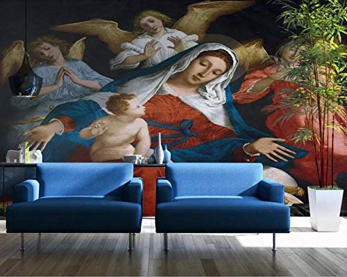 SHINERING Mur de fond de peinture à l'huile vierge Peintures murales décoratives 3D de papier peint 200 cm (L) × 140 cm (H)