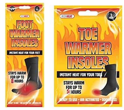 Toe Warmer Insoles & Hand Warmers Winter Comfort Essentials Fishing Hiking Sport