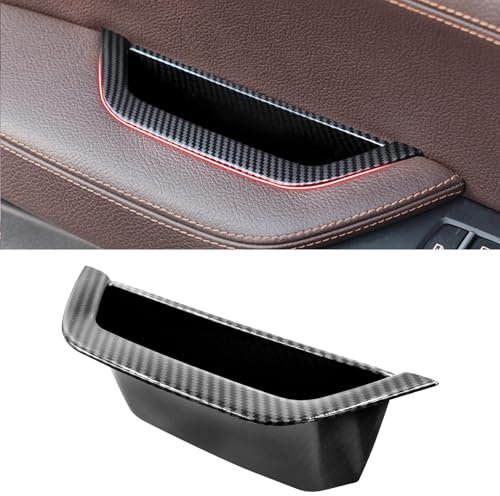 TTCR-II Kompatibel mit Türgriff bmw x3 F25 2010-2016,X4 F26 2014-2017,Türgriff Innen Links,Aufbewahrungsbox für Autotürgriffe F25 F26 Linke Vordertür Griffverkleidung,F25 Griff Innentür Kohlefaser