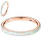 hengkaixuan 16G Conch Hoop Ring Rose Gold Septum Schmuck Nahtloser Clicker Ring Daith Ohrringe Chirurgenstahl Rook Tragus Conch Piercing Schmuck Kleiner Hoop Ohrring Nasenring 8mm Weißer Opal