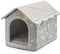 Jiupety Hundehütte Innen, 2XL Größe Indoor Hundehütte für große Hunde, Warme Höhle Schlafnest Bett für Katzen und Hunde, Grau