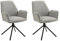 byLIVING Esszimmerstuhl Blair / 2er Set/Webstoff grau/Gestell Metall schwarz/Sitzschale 360° drehbar/Küchenstuhl/Wohnzimmerstuhl/B 57, H 89, T 61 cm