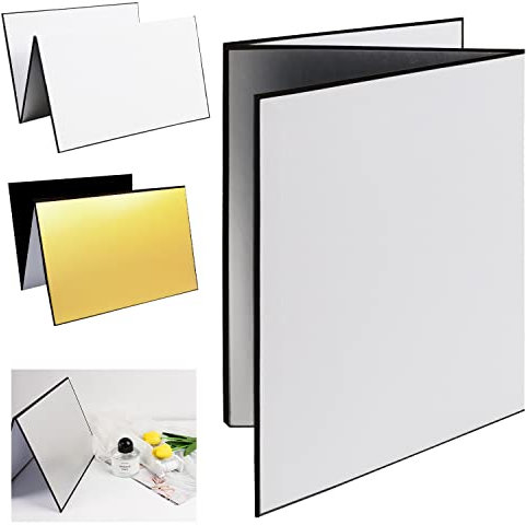 Reflektor Fotografie 3-in-1, A4 Faltreflektor,Dreifach Gefaltet Lichtreflektor Fotografie ZubehöR für Photography Lighting,Light Diffuser, Foto Licht Zum Aufhellen
