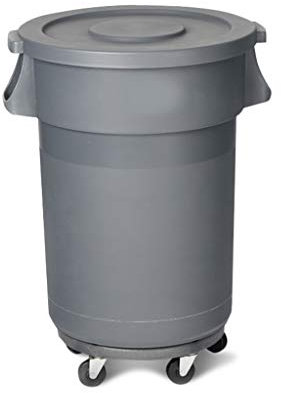 YYDS Contenedor de basura papelera, bote de basura al aire libre con tapa, cubo de basura con ruedas, grande 80/120/168 litros, patio, jardín, cocina, oficina, protección del medio ambiente comercial