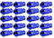 Mutter M12X1.5 60 Kegel, Akozon 20 Stück Aluminium Autoreifenschraube, Radmuttern M12x1.5 Selbstsichernde Sechskant Muttern Autoreifenschraube Radmutter Rennradmutter Universal (Blau)