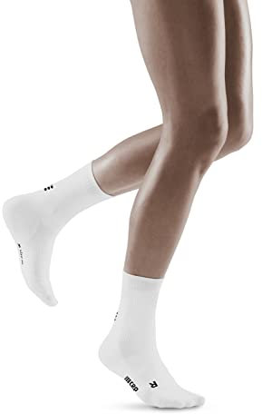 CEP - CLASSIC ALL COMPRESSION SOCKS MID CUT für Damen | Kompressionsstrümpfe im klassischem Look | Sportsocken Damen mit Kompression | Kompressionssocken Damen in weiß | Größe M | III