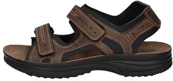 inblu Sandali Uomo Estivi Sportivi in Vera Pelle Pantofole per Estate Imbottita Comoda Ciabatte Uomo da Casa Mare Spiaggia Chiusura a Strappo Regolabile RY0028 (Testa di Moro,42)