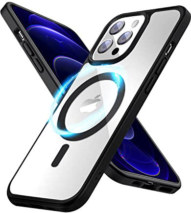 Frentree iPhone 13 Pro Max Hülle mit MagSafe kompatibel, magnetische Schutzhülle für schnelleres Laden, Handyhülle mit Schutzstufe in Militärnorm, Anti-Vergilbung & Aufprallschutz