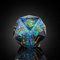 Cusdie Einzelner D20-DND-Würfel mit scharfen Kanten und Glitzerfolieneinschlüssen, 20-seitiger D&D-Würfel, 33 mm, handgefertigt, polyedrische Würfel, für Rollenspiele, MTG Pathfinder (Schwarz/T)