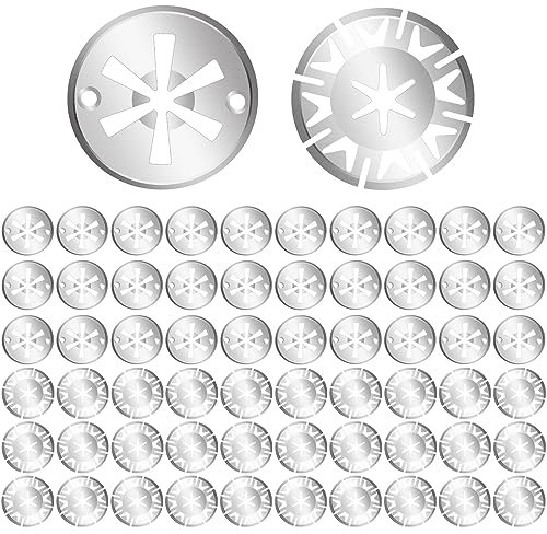 60 pcs Hitzeschutzblech Reparatursatz, Metall Star lock-Unterlegscheiben Sicherungsscheiben Edelstahl Klemmscheiben zur Befestigung von Clips und Hitzeschildern unter der Haube