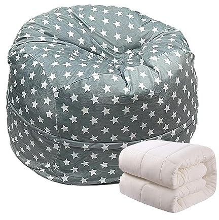 Fukamou Beutel Spielzeugaufbewahrung, Kuscheltier Aufbewahrung Sitzsack, Kinder Spielzeug Stofftier Aufbewahrung Sitzsack, Sitzsack Sitzkissen Soft, Bequem Langlebig.