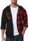 SwissWell Chemise en flanelle à carreaux pour homme - Manches longues - Chemise de bûcheron décontractée boutonnée - Avec poche de poitrine - Coupe droite (M-3XL), 3466 - Noir et rouge, XL