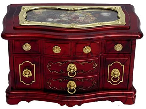 Schmuckkoffer Schmuckkästchen Schmuckbox Retro-Schmuckkästchen 3-lagige Schmuck-Organizer-Box Musik-Schmuckkästchen Mit Ballerina-Schmuckkästchen Für Frauen Schmuckschatulle Schmuckaufbewahrung Schmuc