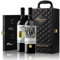 «Si me vas a regalar algo regálame tiempo y...» Mensaje en una Botella. Estuche-Maletín de LUJO 2x Vino Tinto Premium Reserva 12 Meses y Set de 4 Accesorios. Etiqueta Blanca PERSONALIZABLE