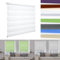 Rollos für Fenster und Türen 60 x 130 cm Blickdicht Sichtschutz Sonnenschutz Sonnenschutzrollo Zebrarollo Seitenzugrollo Einfache Montage mit Klemmträger für Fenster & Balkontür, Weiß