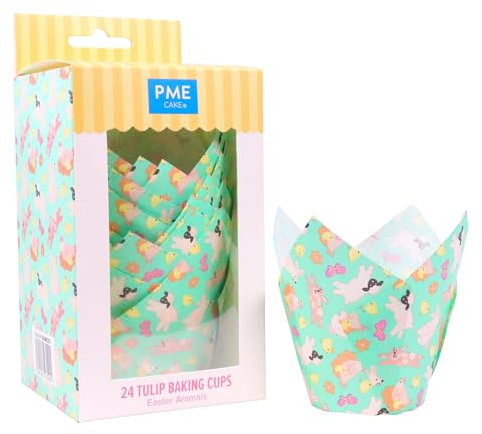 PME Oster Tulpen-Muffinförmchen - Oster Tiere, 24 Stück
