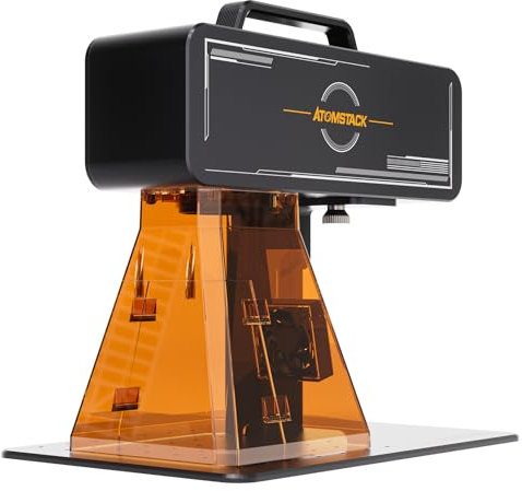 ATOMSTACK M4 Pro Máquina de etiquetado láser 2 W 1064 nm infrarrojos + 10 W 450 nm Diodo Dual Laser Grabado Máquina de Corte, 0,001 mm Posicionamiento Preciso, Marcado de Precisión Compatible con