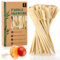 Aodaer 100 Pieces Bamboo Paddle Skewers 9CM Natural Wooden Cocktail Sticks BBQ Skewers Food Picks for Barbeque, Kebabs, Cocktails Buffet Party